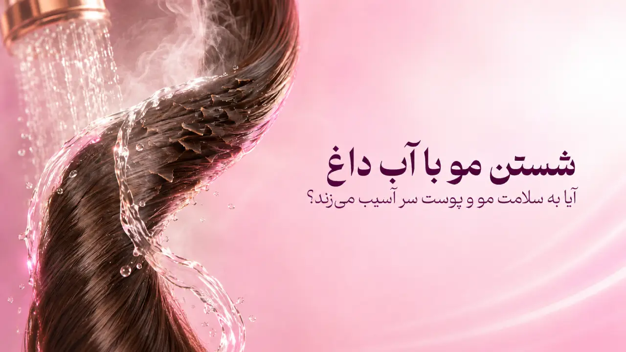 پاشش آب و بخار حمام روی دسته مو